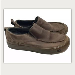 KEEN Timmons Loafers Brown Leather Gum Soles Sz 8